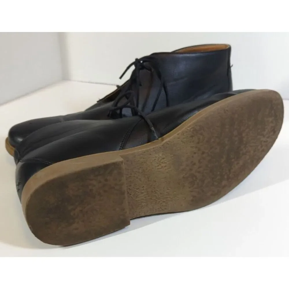Merona Men's Black Chelsea Boots, Faux Leather Size‎ 11